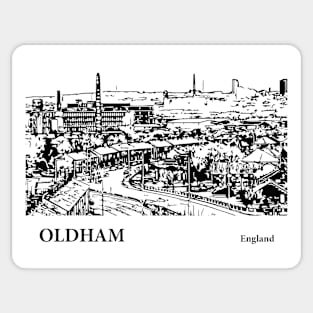 Oldham England Sticker